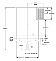 Dimensional Drawing for Model DR86A Extra Heavy-Duty Machine Tool Encoder