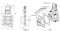 Dimensional Drawing for ST56 Series SLIM Tach Heavy-Duty Bearingless Encoder