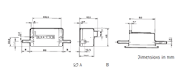 Dimensional Drawing for Type 150 Revolution, Length, and Stroke Counter