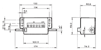Dimensional Drawing for Type 225 Revolution, Length, and Stroke Counter