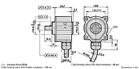 Dimensional Drawing for RI38 Series Incremental Encoder