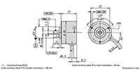 Dimensional Drawing for RI41 Series Incremental Encoder