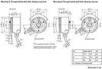 Dimensional Drawing for RI58-G Series Incremental Encoder