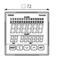 Dimensional Drawing for CM6M Series 30-Channel Counters