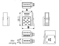 Dimensional Drawing for CNE Series Sensor Connectors