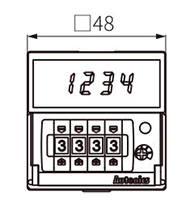 Dimensional Drawing for FXS Series Digital Counter/Timer