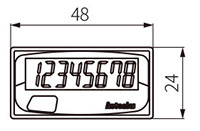 Dimensional Drawing for LA8N Series Indicator Liquid Crystal Display (LCD) Digital Counters