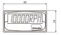 Dimensional Drawing for LR5N-B Series Revolutions/Frequency Pulse Meters with Indicator
