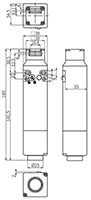 Dimensional Drawing for SFDL Series Safety Door Switch