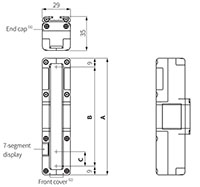 Dimensional Image for SFL/SFLA Series Category 4 Safety Light Curtains for Finger/Hand/Body Detection
