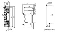 Dimensional Drawing for SFT Series Safety Relay Terminal Block