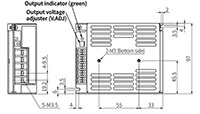 Dimensional Drawing for SPA Series Panel Mount Switching Mode Power Supply