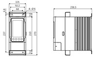 Dimensional Drawing for SPRM Series Multi-Channel Power Controller