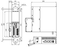 Dimensional Drawing for SPRS Series Modular Multi-Channel Power Controller