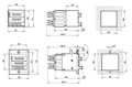 Dimensional Drawing for Type 446/447 Plug-in System Subtracting Preset Counter
