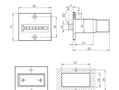 Dimensional Drawing for Type 495 Pneumatic Totalizing Counter