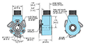 Dimensional Drawing for Model 25SP Programmable Incremental Thru-Bore Encoder