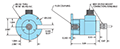 Dimensional Drawing for Model 702 Incremental Motor Mount Encoder 