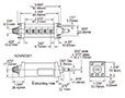 Dimensional Drawing for 7428/7430 Series Medium Sized Totalizer