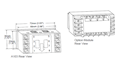 Dimensional Drawing for A103P Programmable Rate Meter