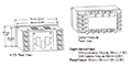 Dimensional Drawing for A103 Series Rate Meter with Totalizer