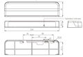 Dimensional Drawing for ADS-A Series Automatic Door Sensors