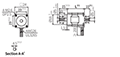 Dimensional Drawing for AK Series Standard/Built-in Brake Type 5-Phase Stepper Motor