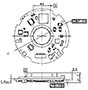 Dimensional Drawing for AM64 Series Modular Hollow Shaft Absolute Encoders