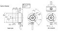 Dimensional Drawing for AR62/AR63 Series Magnetic Absolute Encoders