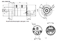 Dimensional Drawing for AX65 Series Hazardous Duty Explosion Proof Multi-Turn Absolute Encoders