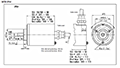 Dimensional Drawing for AX70/AX71 Series Hazardous Duty Optical Absolute Encoders