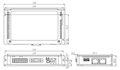 Dimensional Drawing for AiC-D-MT Series Ethernet Communication Type 2-Phase Closed-Loop Stepper Motor Driver