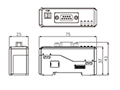 Dimensional Drawing for BD-C Series Laser Displacement Sensor Communication Converters
