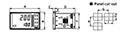 Dimensional Drawing for KPN Series Bar Graph Temperature Controller