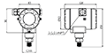 Dimensional Drawing for Display Pressure Transmitter PTF30