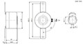 Dimensional Drawing for E100H Series 100 Millimeter (mm) Diameter Hollow Shaft Type Incremental Rotary Encoders
