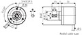 Dimensional Drawing for E40 Series 40 Millimeter (mm) Diameter Incremental Rotary Encoders