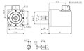 Dimensional Drawing for E68 Series 68 Millimeter (mm) Diameter Incremental Rotary Encoders