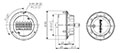 Dimensional Drawing for ENH Series Manual Handle Type Pulse Generators