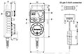 Dimensional Drawing for ENHP Series Portable Manual Handle Type Pulse Generators