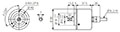 Dimensional Drawing for MGA50 Series 50 Millimeter (mm) Diameter Magnetic Absolute Single-Turn Rotary Encoders