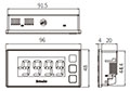 Dimensional Drawing for MX4W Series Liquid Crystal Display (LCD) Multi Panel Meters