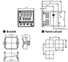Dimensional Drawing for Pressure Sensor Indicators