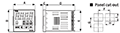 Dimensional Drawing for TC Series Single Display Proportional-Integral-Derivative (PID) Temperature Controller