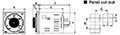 Dimensional Drawing for TA Series Analog Non-Indication Type Proportional-Integral-Derivative (PID) Temperature Controller