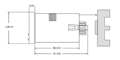Dimensional Drawing for B506 Series 1/16 DIN Multifunction LED Timer