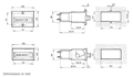 Dimensional Drawing for Types 864/868 Totalizing Counter for Front Panel Mounting
