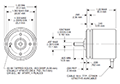 Dimensional Drawing for E12 Series Light Duty Miniature Encoder