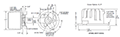 Dimensional Drawing for H20 Series Hub shaft Shafted Incremental Encoder