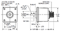 Dimensional Drawing for H42 Series Shafted Incremental Encoder